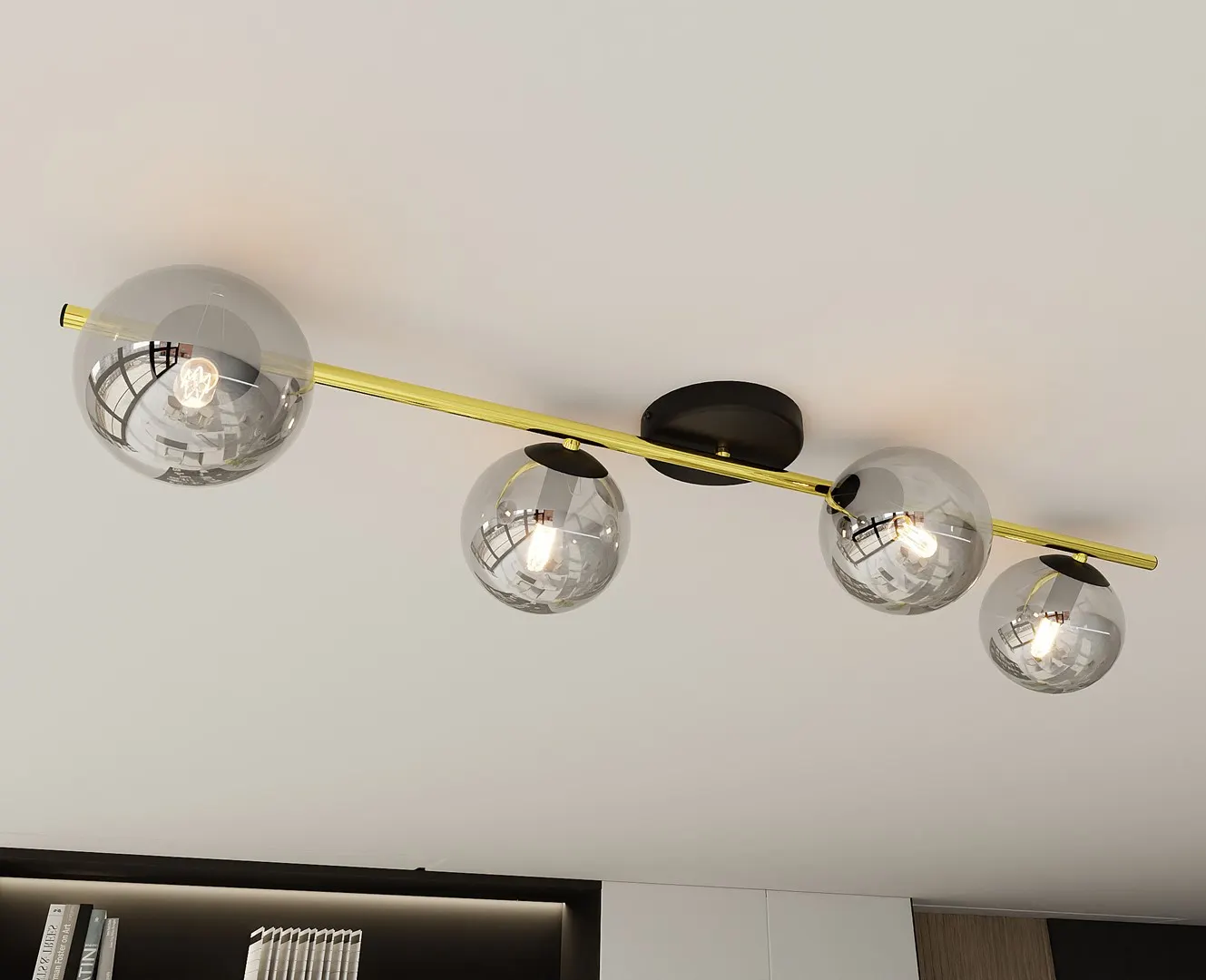 Lampa sufitowa SPLENDI Czarny,Złoty 1246/4 - 1246/4