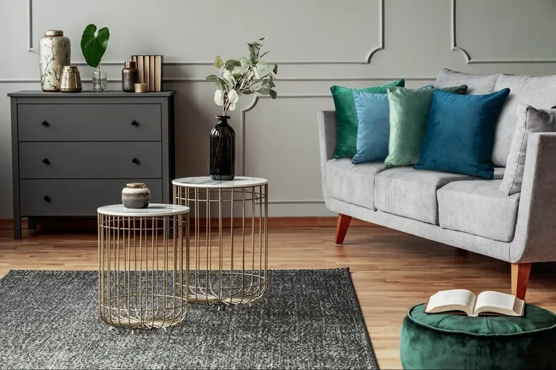 POSZEWKA SIBEL 45 X 45 CM SZAROBEŻOWY - EU_421264