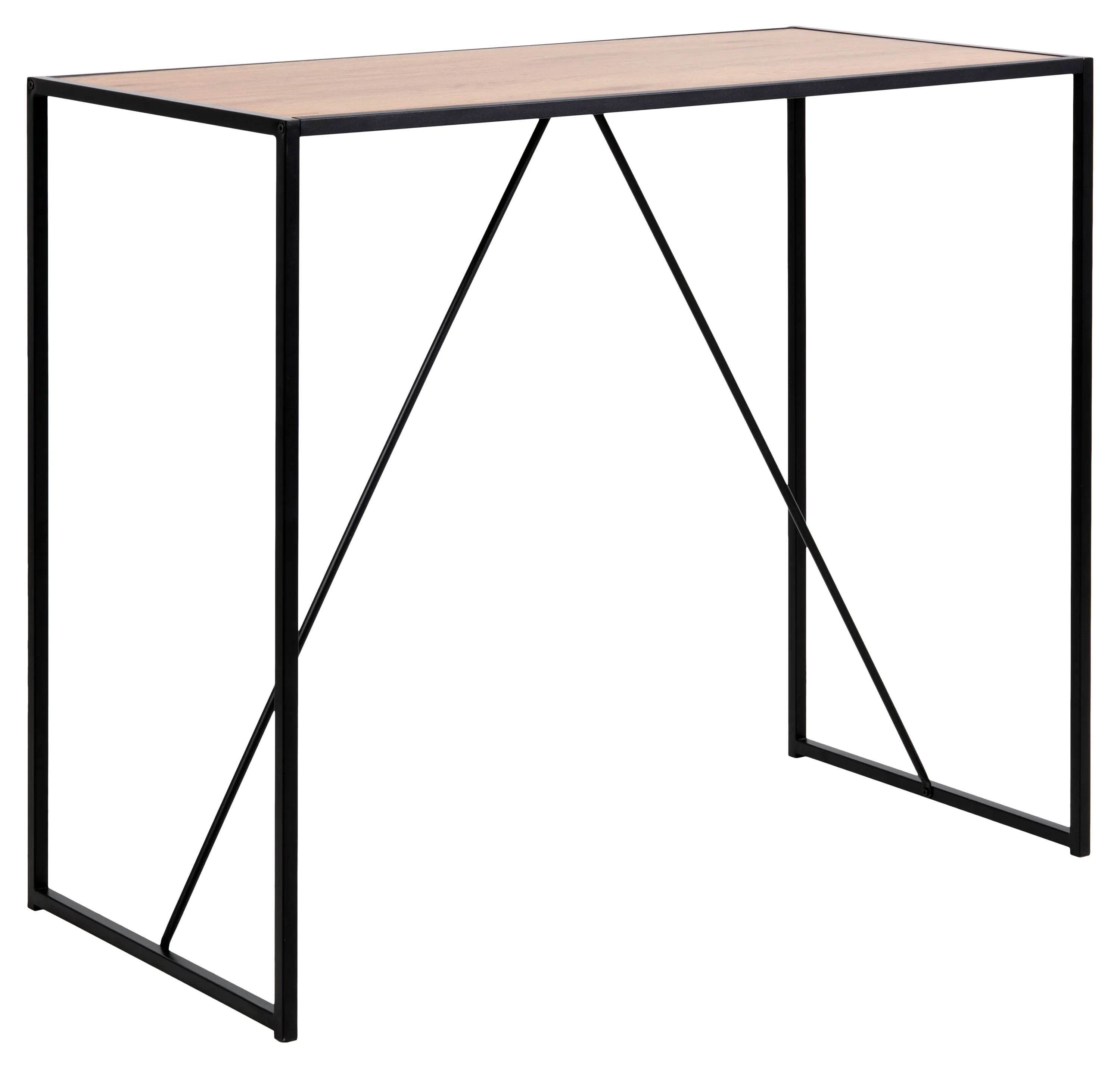Stół barowy- konsola SEAFORD 60x120x105 efekt drewna, czarny Stół barowy- konsola SEAFORD 60x120x105 efekt drewna, czarny