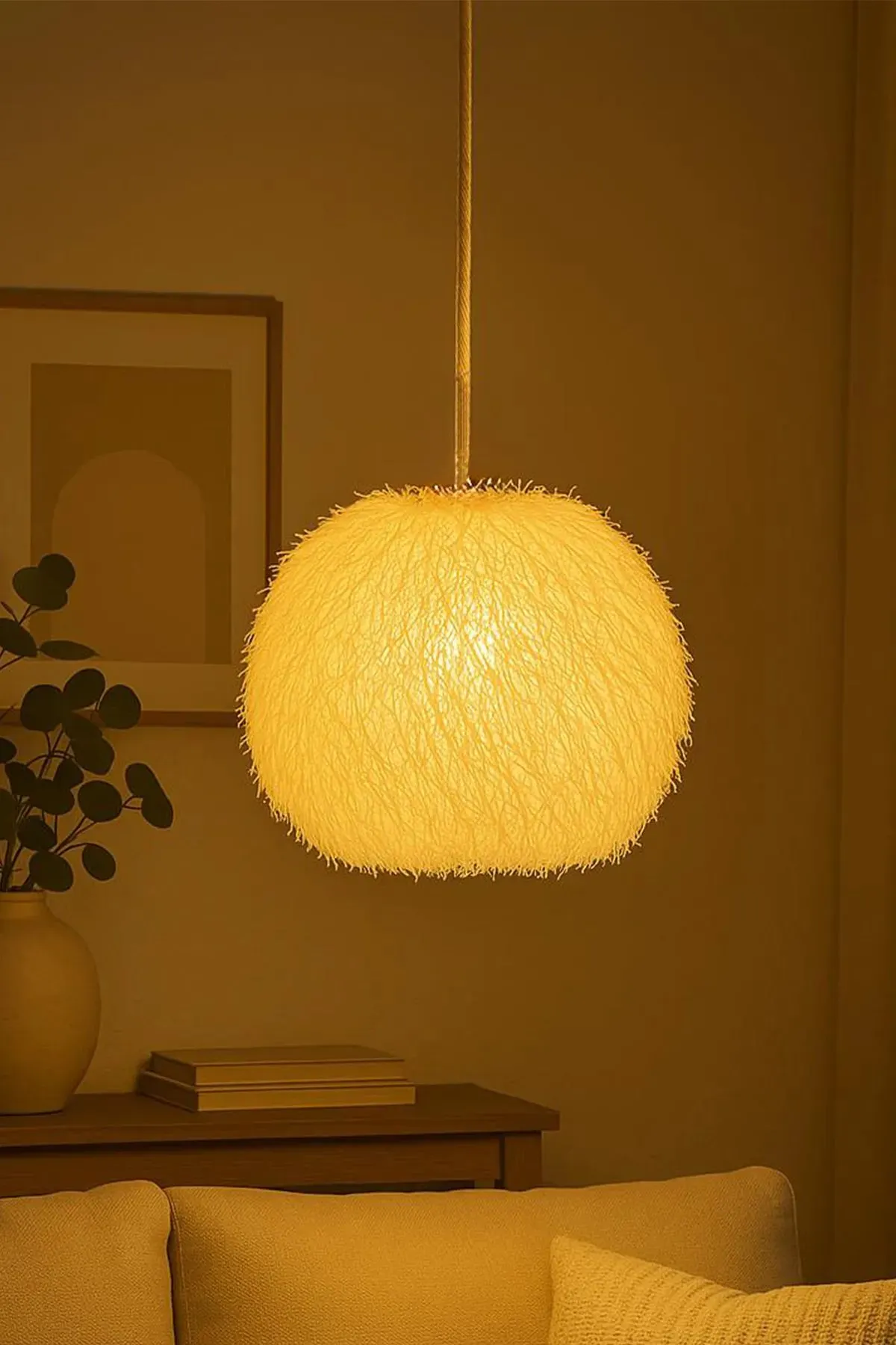 Żyrandol kulisty BK080 kremowy - ASI_687HMY2414