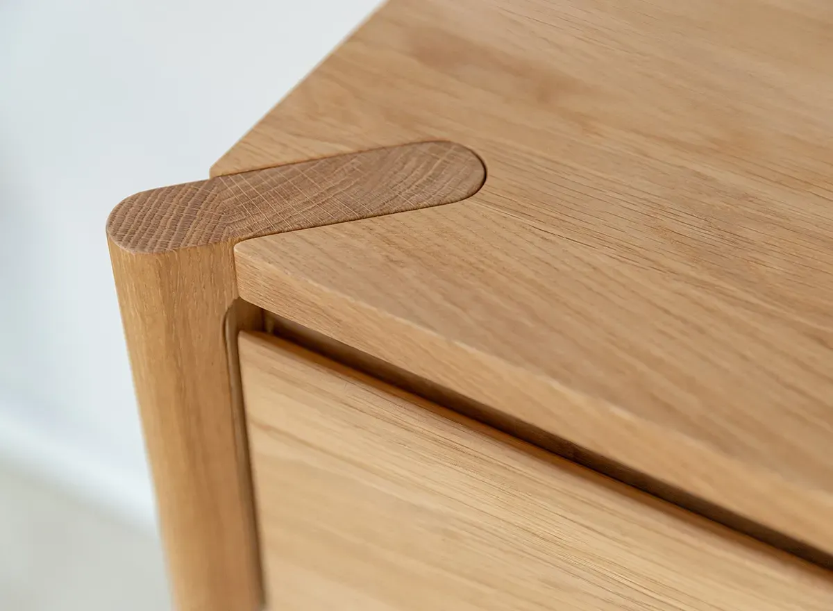 Konsola z szufladą dębowa CAMPI dąb olejowany - KULCA02