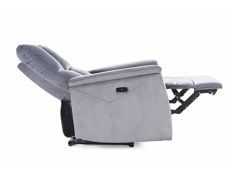 Fotel rozkładany NEPTUN M (funkcja masażui podgrzewania) VELVET szary 14 - NEPTUNMVSZ