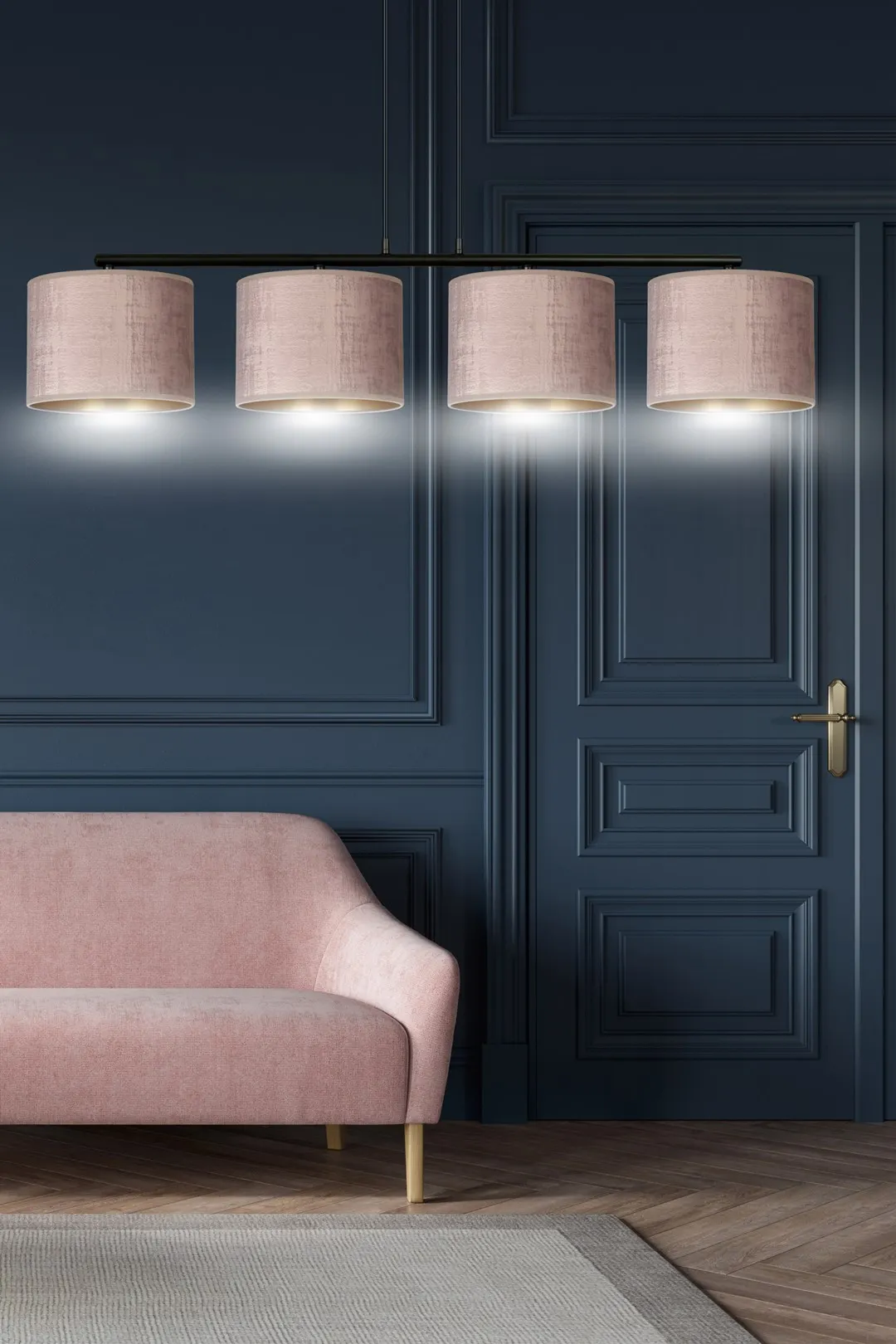 Lampa wisząca HILDE 4 czarny różowy — zdjęcie 6