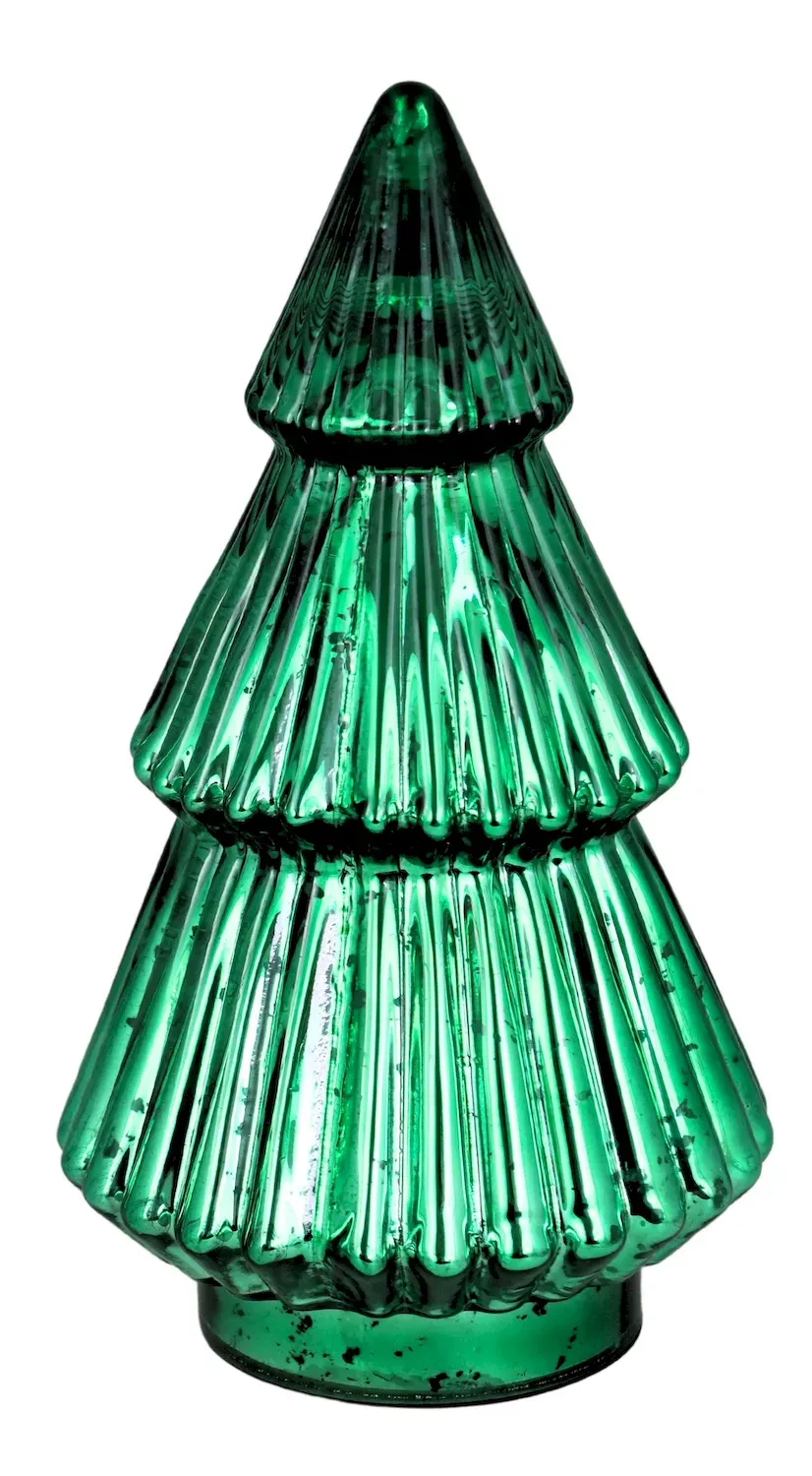 Choinka szklana 30 cm zielona
