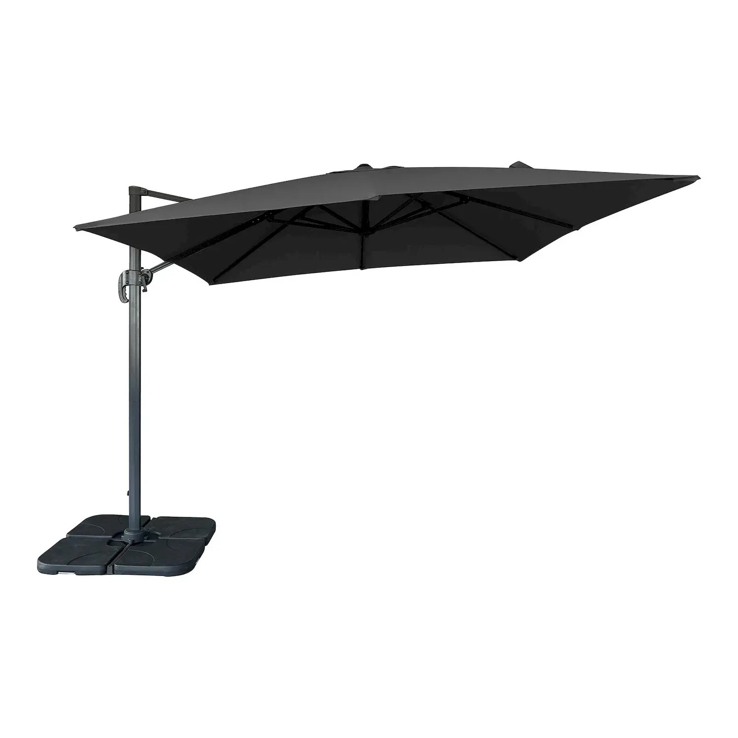 Parasol wiszący BAZA 295x295 podstawa parasola + aluminiowy drążek czarny