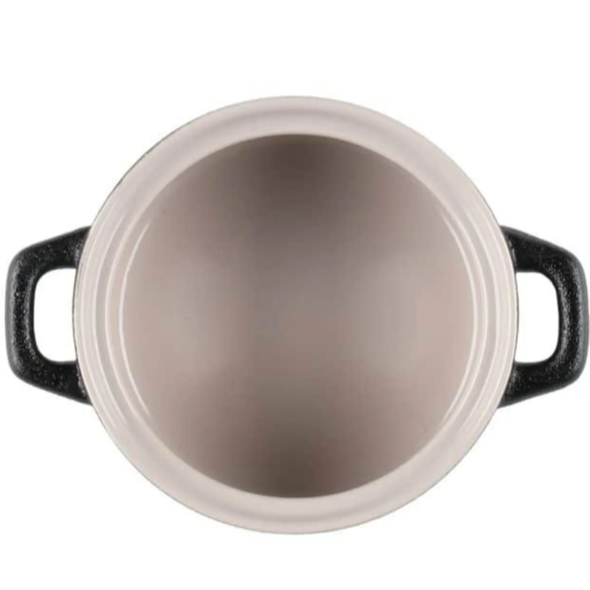 garnek, stalowy, dwustronny, czarne uchwyty, nieprzywierająca powłoka