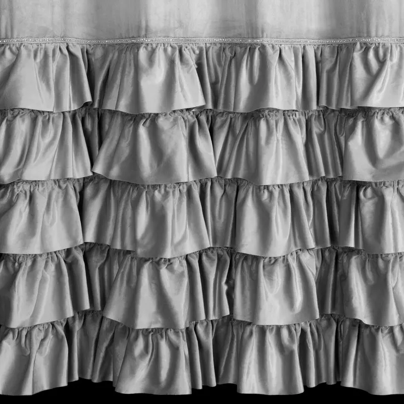 ZASŁONA GOTOWA CARLI NA TAŚMIE 140 X 270 CM SREBRNY - EU_454034