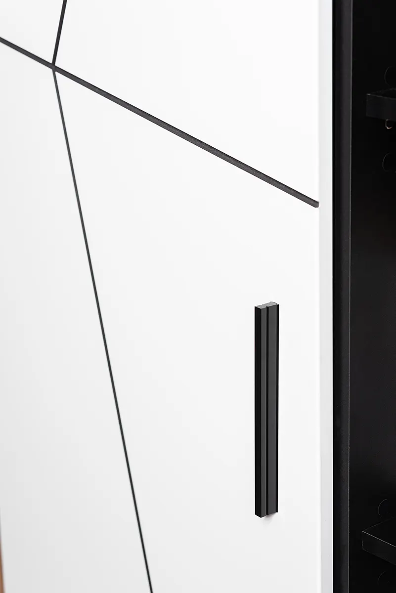 BROLO BROR01 REGAŁ 1D DĄB CATANIA /CZARNA PERŁA/MDF BIAŁY HG - 6000000005528