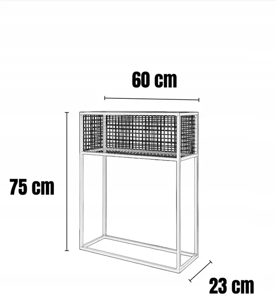 Kwietnik stojący z siatką DAX M czarny - LD_TZ000039