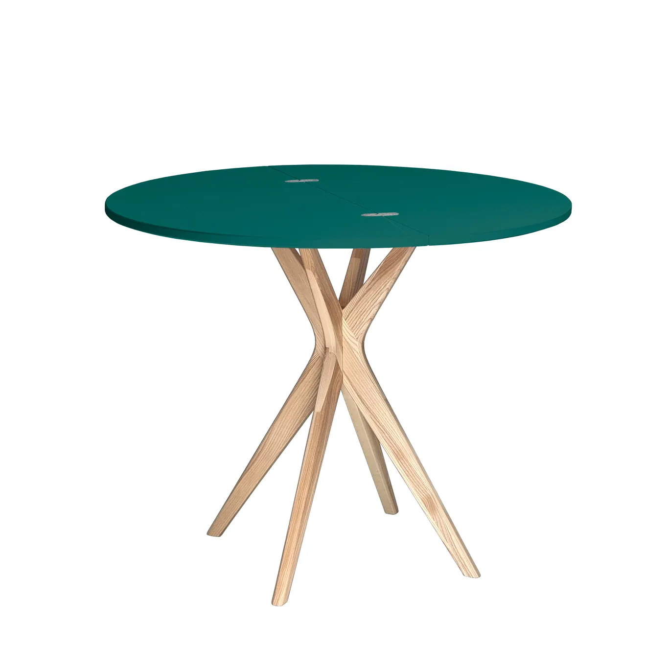 Stół półokrągły rozkładany JUBI śr. 90cm zielony - NRAGABATJ_E10