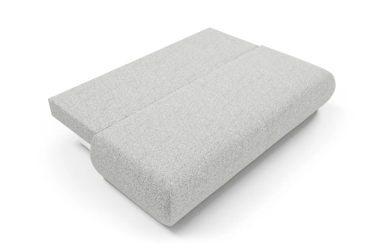 Sofa rozkładana z pojemnikiem PUENTE 214 cm jasnoszara