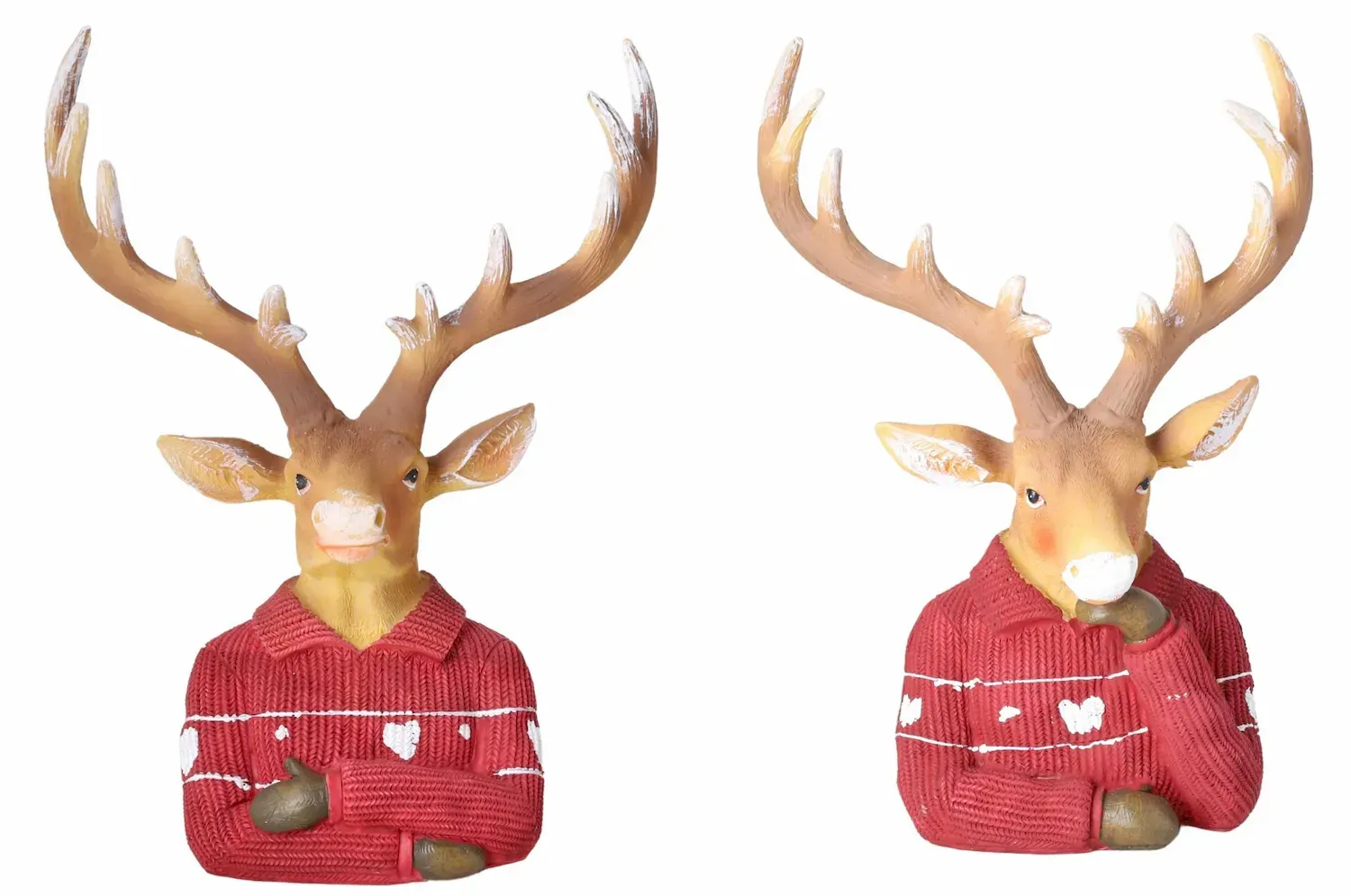 Figurka POPIERSIE RENIFERA 2 sztuki 24 cm wielokolorowe