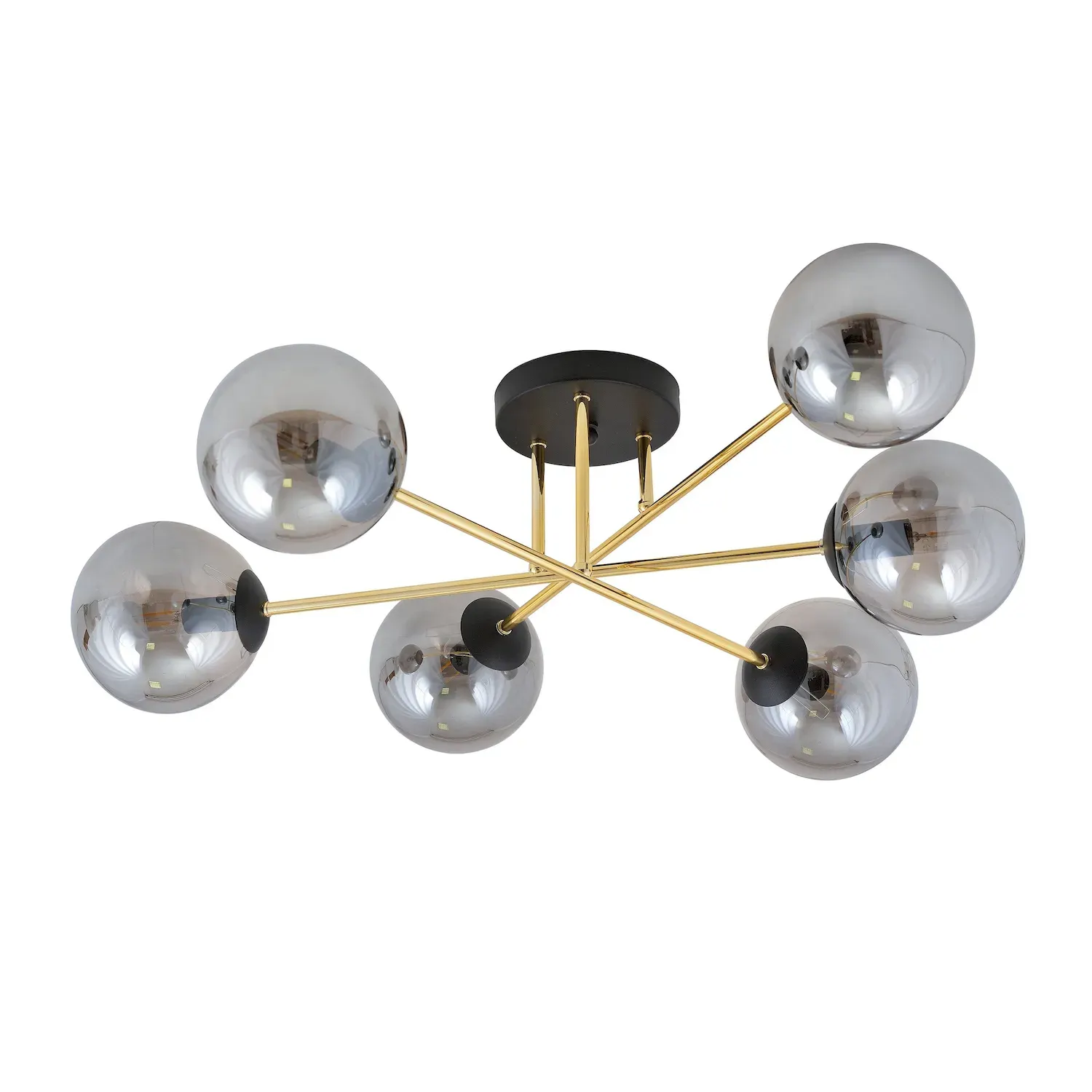 Lampa sufitowa MAGNUM 6 czarny złoty grafit