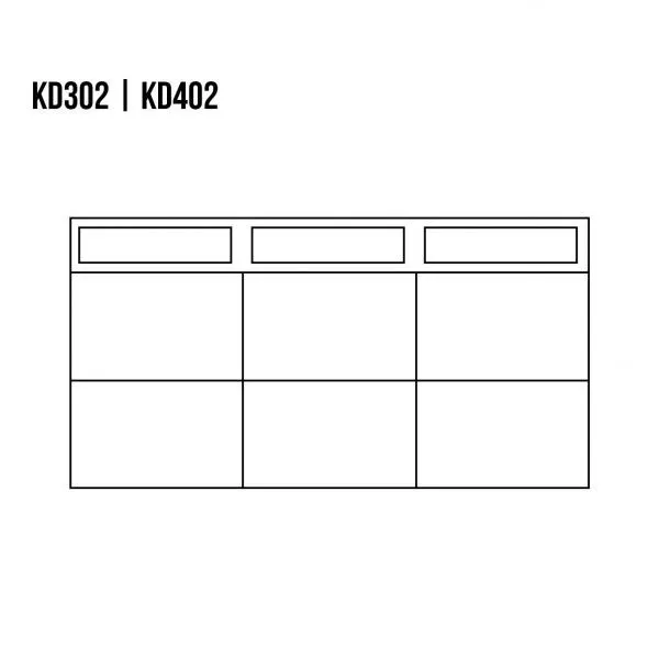 Komoda dębowa KD302 Naturalny DREWMAX - 19078