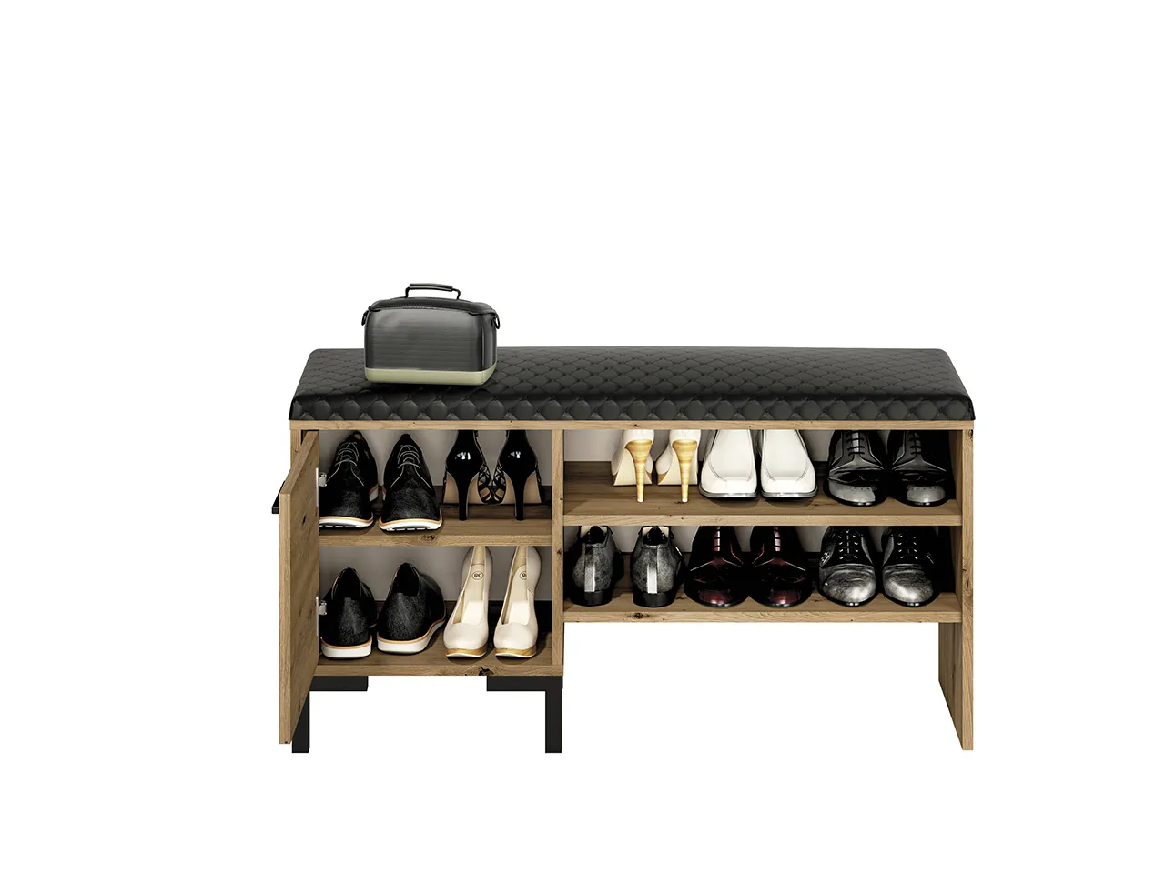 Szafka na buty NEVIO 05 z siedziskiem 105 cm dąb artisan