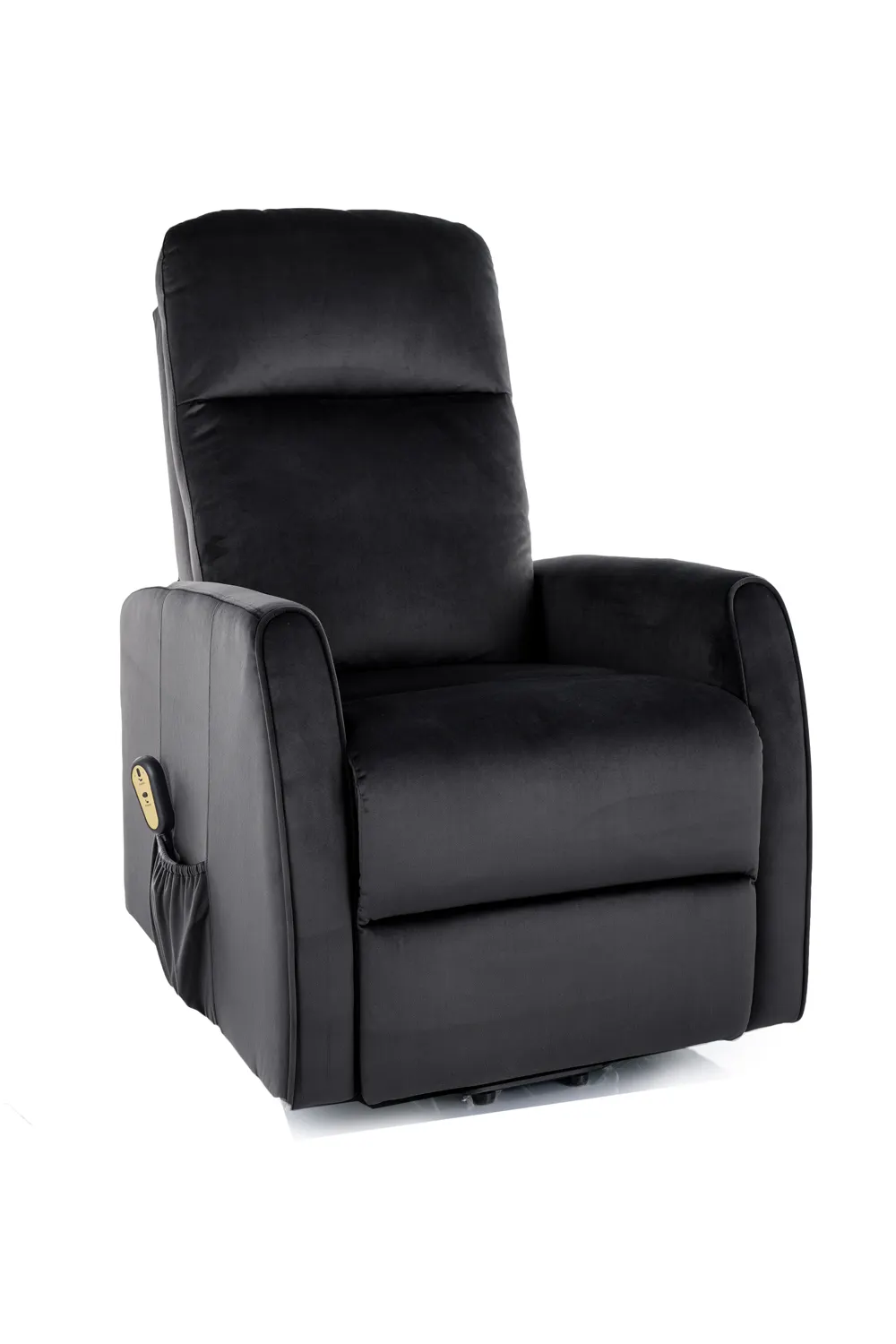 Fotel rozkładany elektrycznie LETO Funkcja pionizacji VELVET czarny 19
