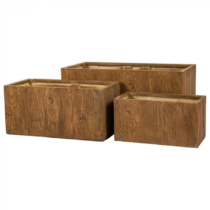 Donica ceramiczna ESTERA zestaw 3szt. brąz Esti&Esta
