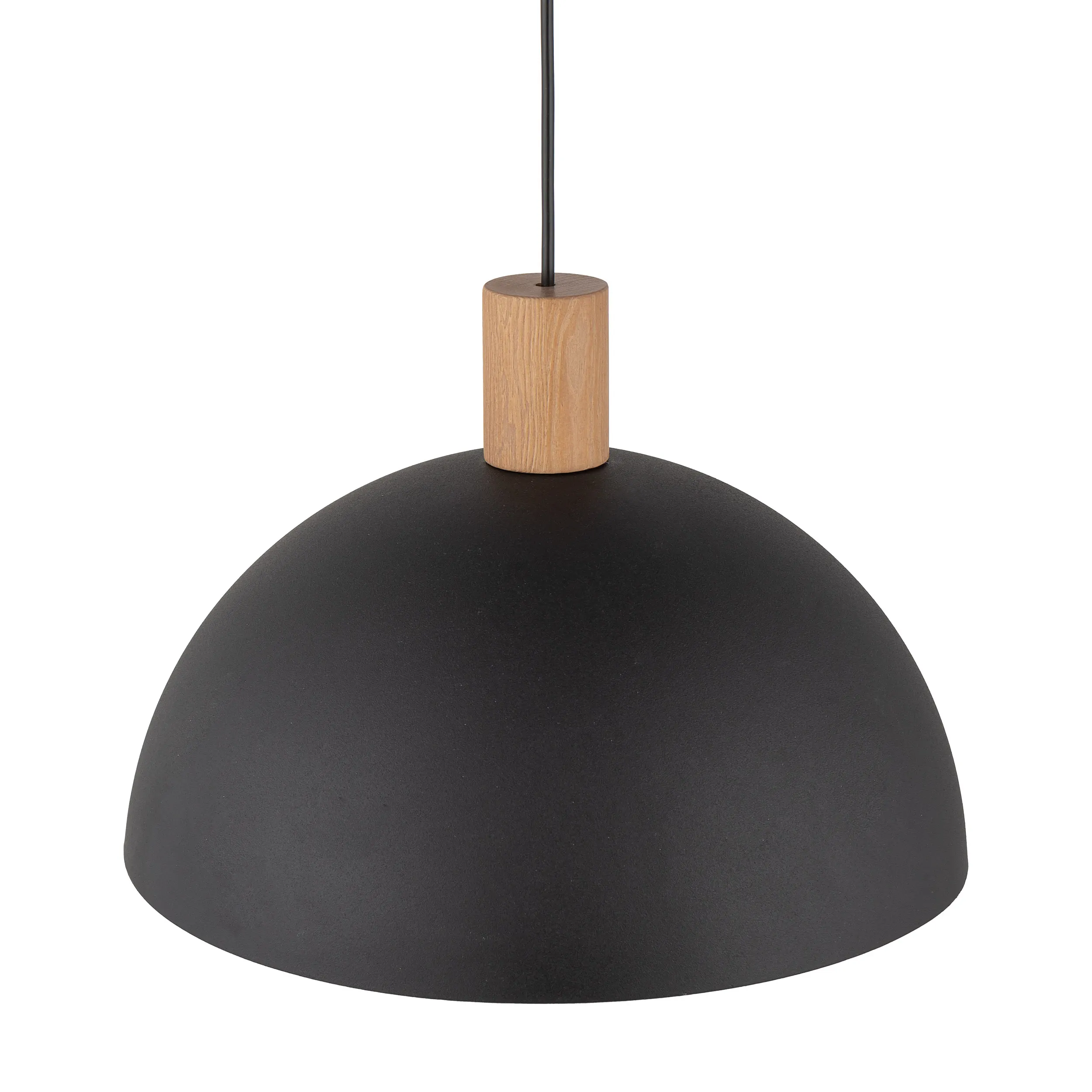Lampa wisząca OSLO czarna z drewnianym elementem 170x33cm - TK_4852