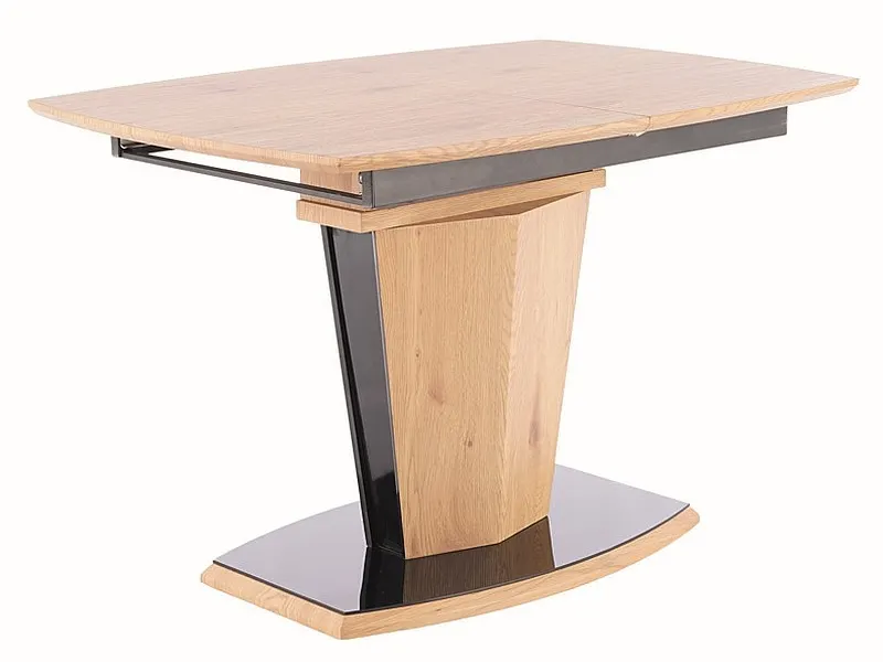 Stół rozkładany HOUSTON 80x120(160) Dąb/Czarny lakier Signal Stół rozkładany HOUSTON 80x120(160) Dąb/Czarny lakier Signal
