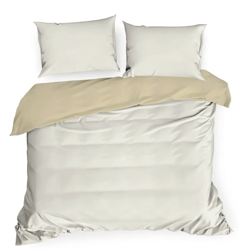 Komplet pościeli satynowej NOVA3 160 X 200 cm Kremowy, Beżowy Komplet pościeli satynowej NOVA3 160 X 200 cm Kremowy, Beżowy