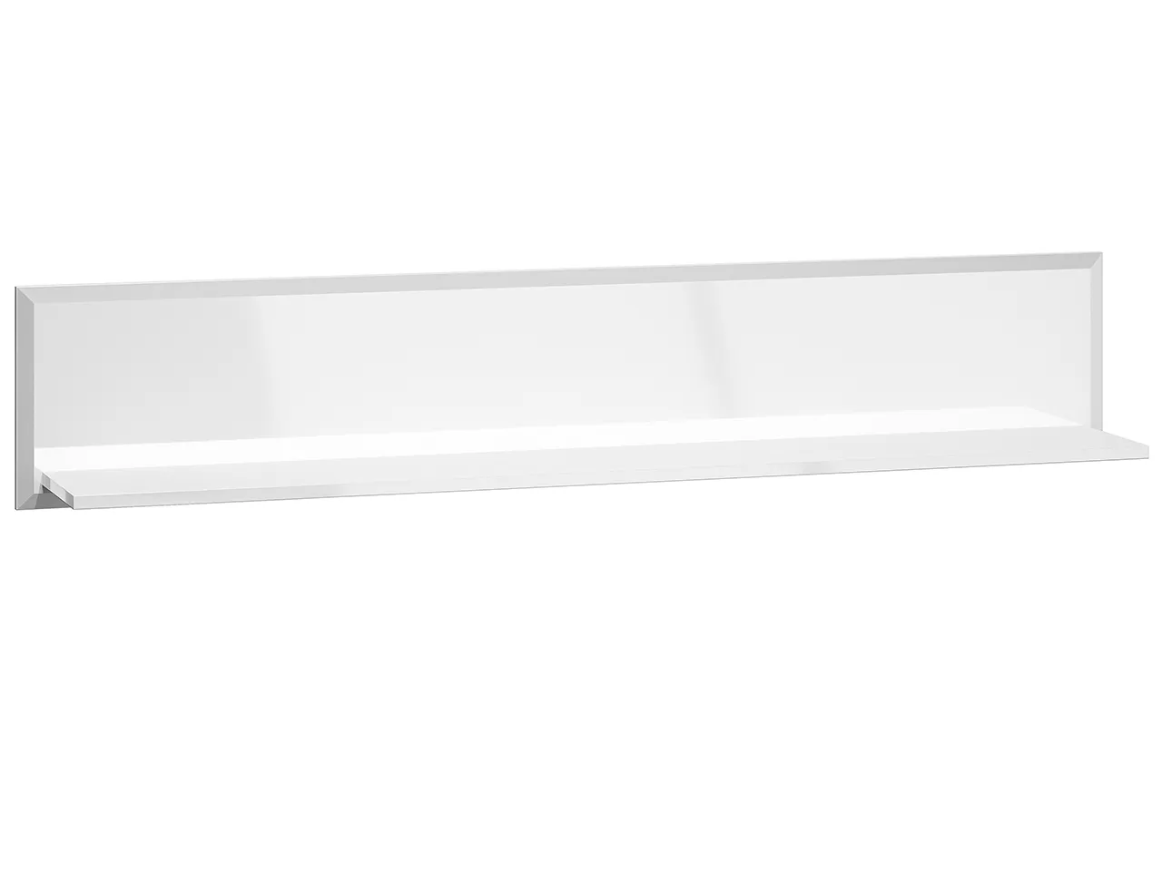 Półka ścienna GLAMOUR 06 biały połysk - 143 cm Półka