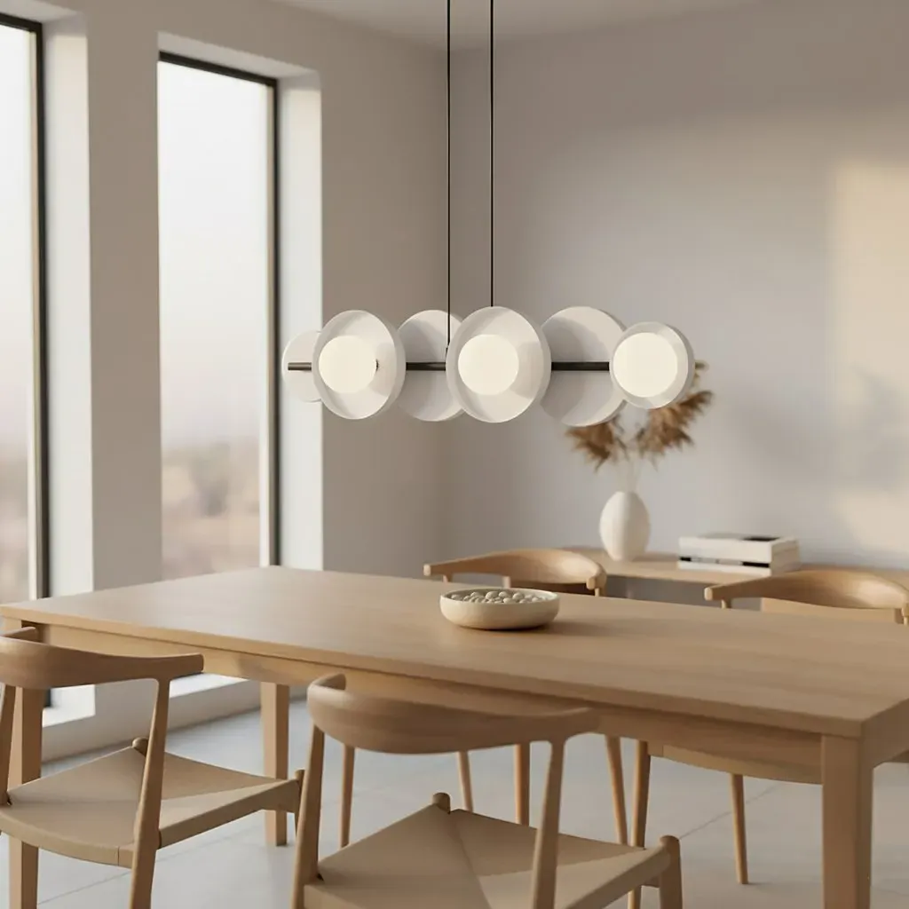 Lampa wisząca metalowa MODEL 6 biała - 1487/6