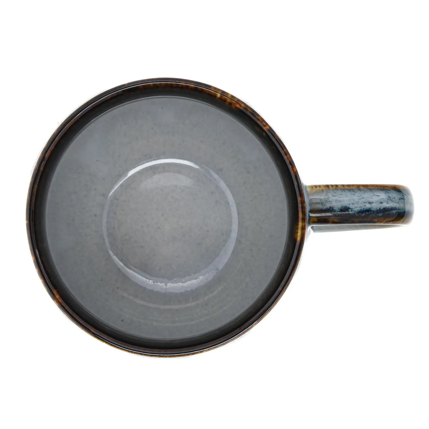 mug, ceramiczny, szary, glazurowany, uchwyt