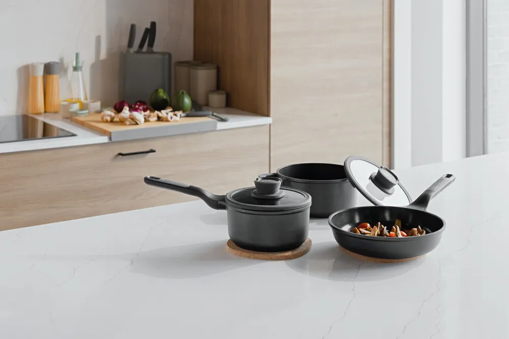 image garnek, patelnia, kuchenna, zestaw, ceramika