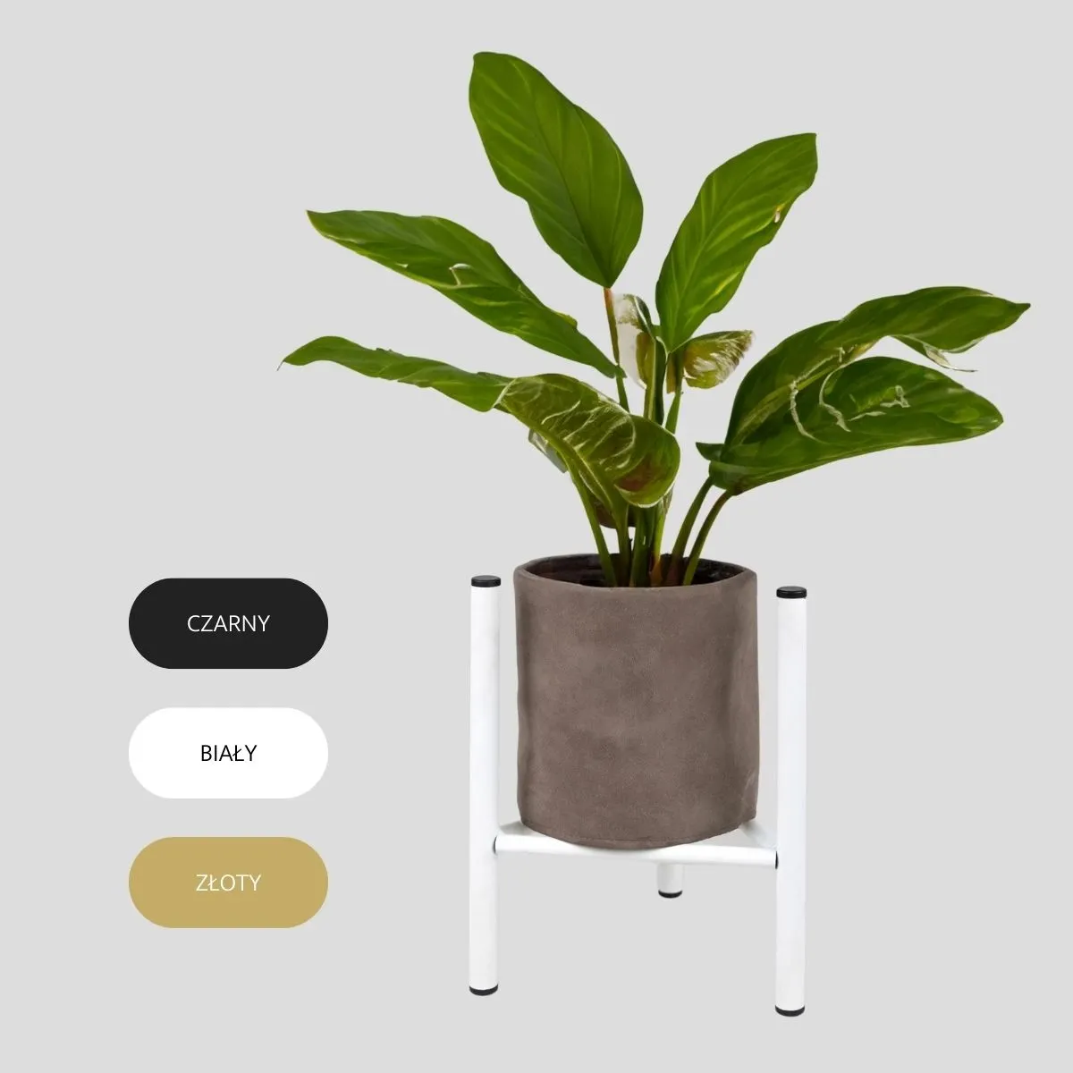 Kwietnik-stojak na donice metalowy DIJON L biały - LD_TZ000140