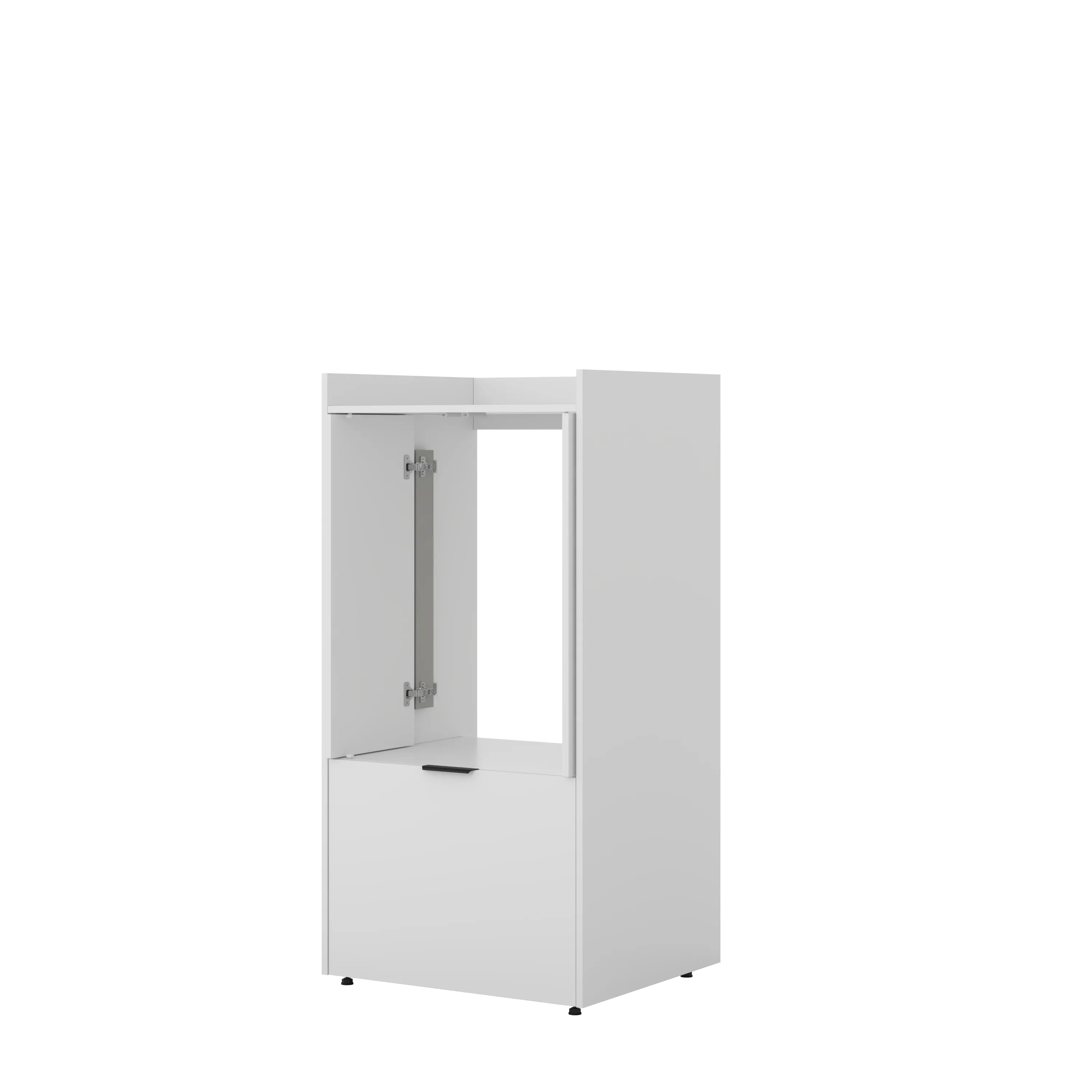 image szafka, szafka z półką, meble kuchenne, biała szafka, drzwiczki z zawiasami