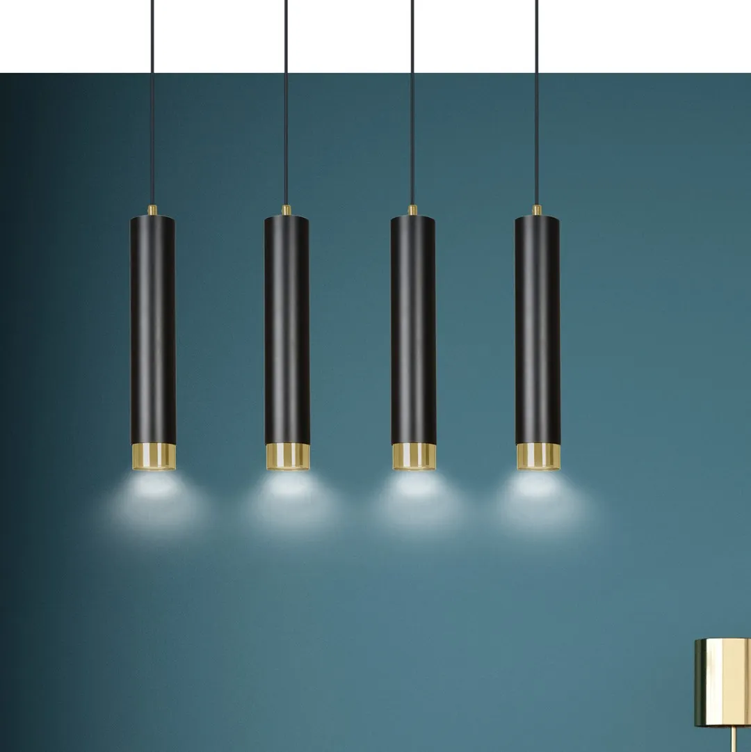 Lampa wisząca KIBO 4 czarny złoty — zdjęcie 7