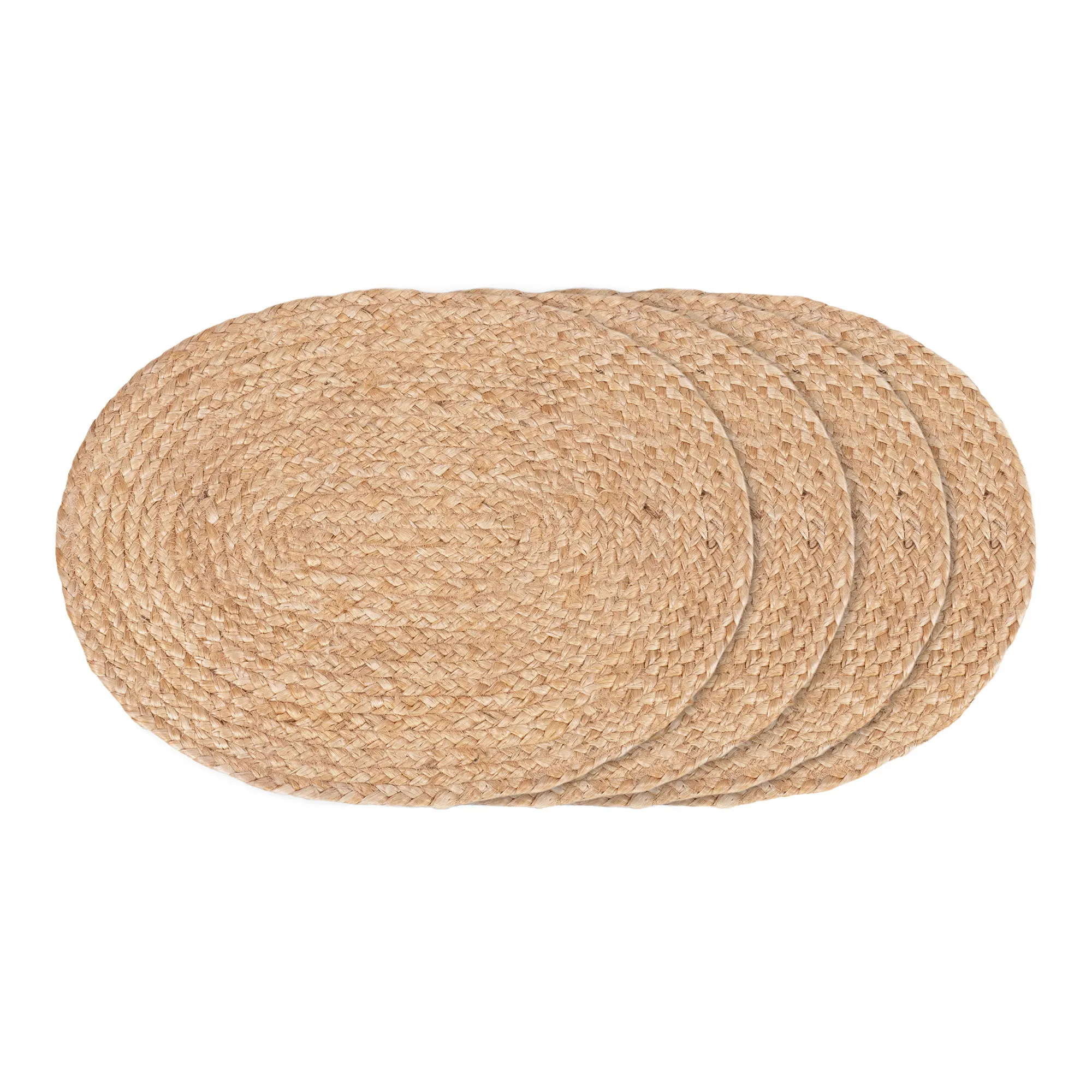 Podkładka z plecionej juty BOMBAY zestaw 4 szt. owalna 35x45 cm naturalna Podkładka z plecionej juty BOMBAY zestaw 4 szt. owalna 35x45 cm naturalna