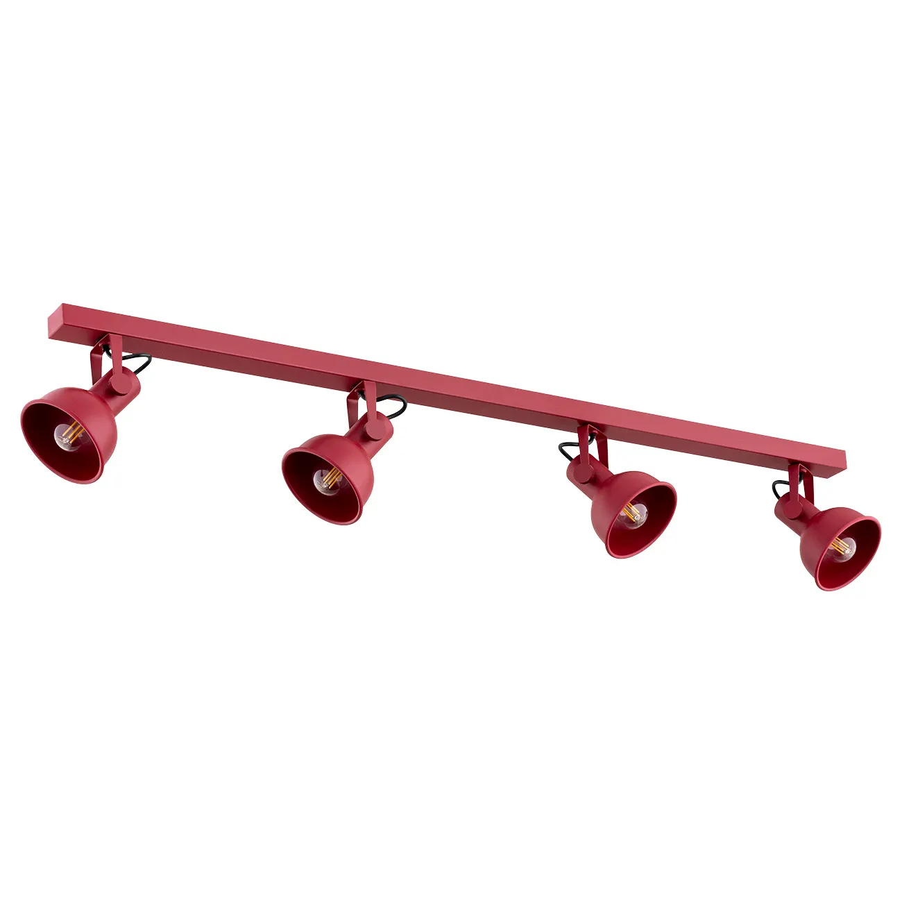 Plafon LENORA metalowy czerwony regulowany 119cm - 1818