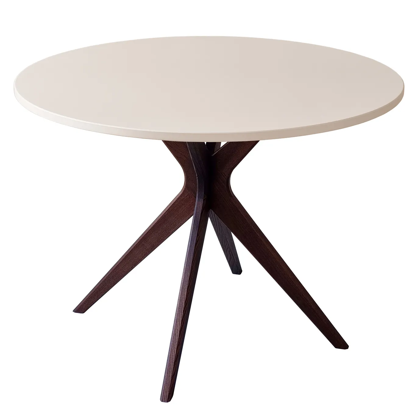 Stół okrągły JUBI BOLD 100cm beżowy orzech Stolik kawowy, Meble, Tabela, Stół do jadalni