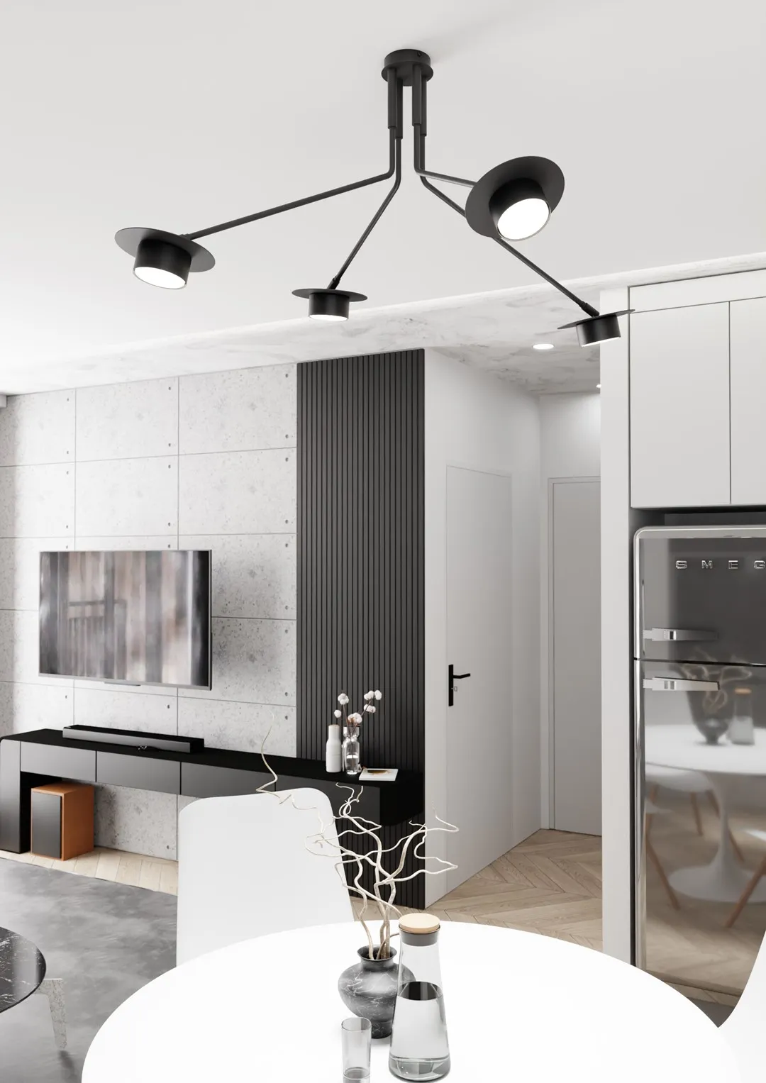 Lampa sufitowa MIZU 4 BL czarna - 1448/4