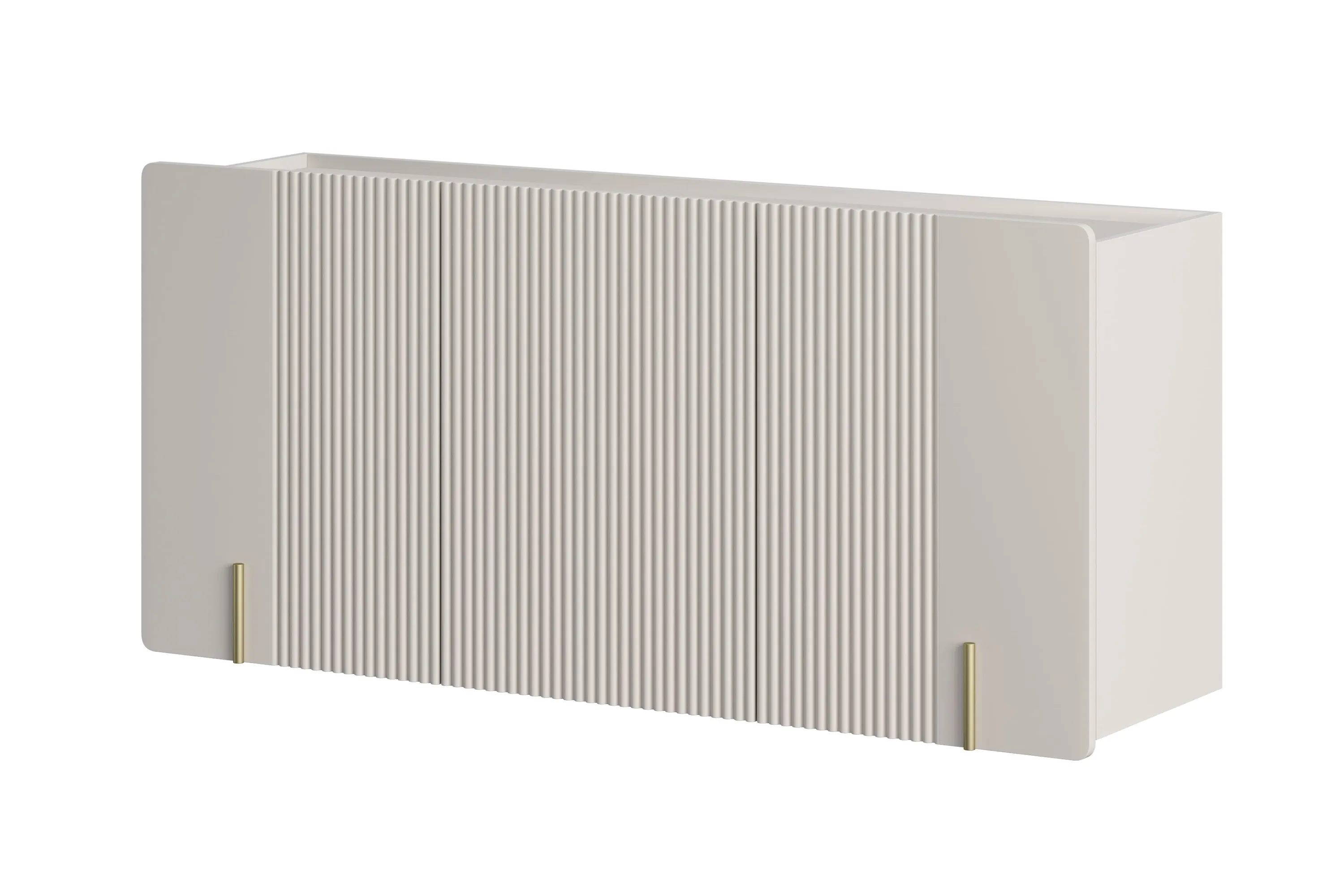 Komoda wisząca 3-drzwiowa MALMI 150cm - kaszmirowy - złoty Komoda wisząca 3-drzwiowa MALMI 150cm - kaszmirowy - złoty