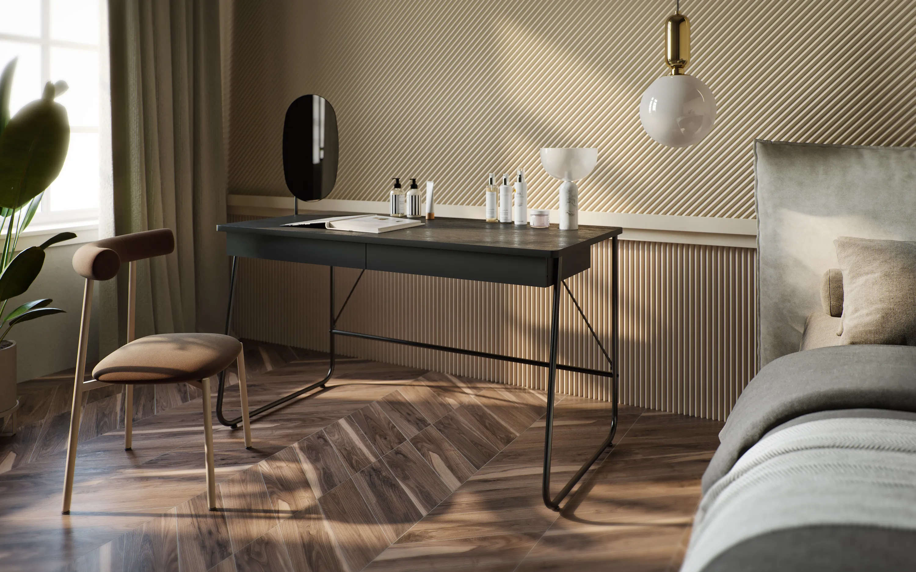 Biurko z 2 szufladami MATCH MB-01 czarny - MB1K