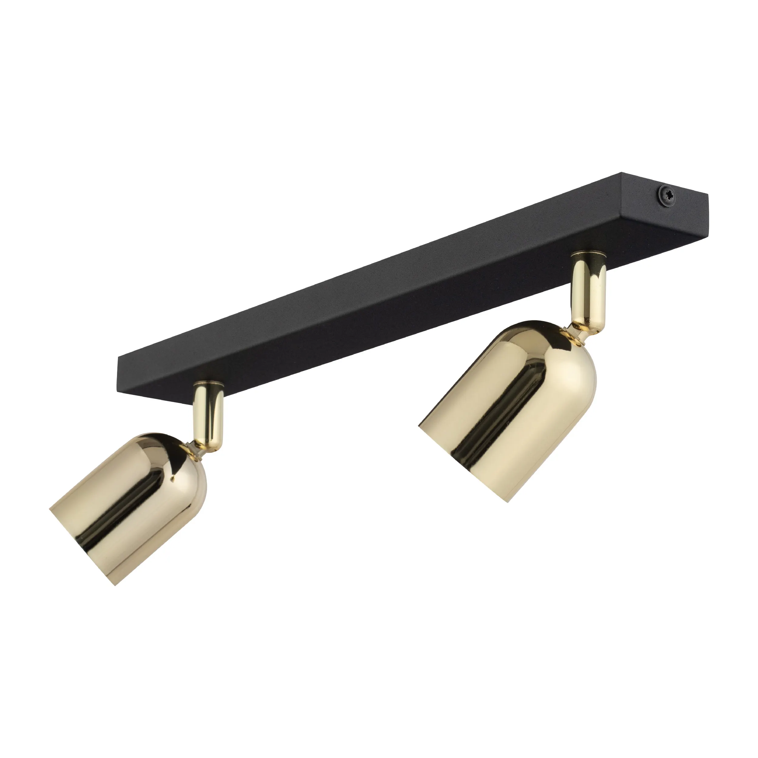 Lampa sufitowa TOP czarna złota regulowana na listwie 45x18x14cm - TK_5617