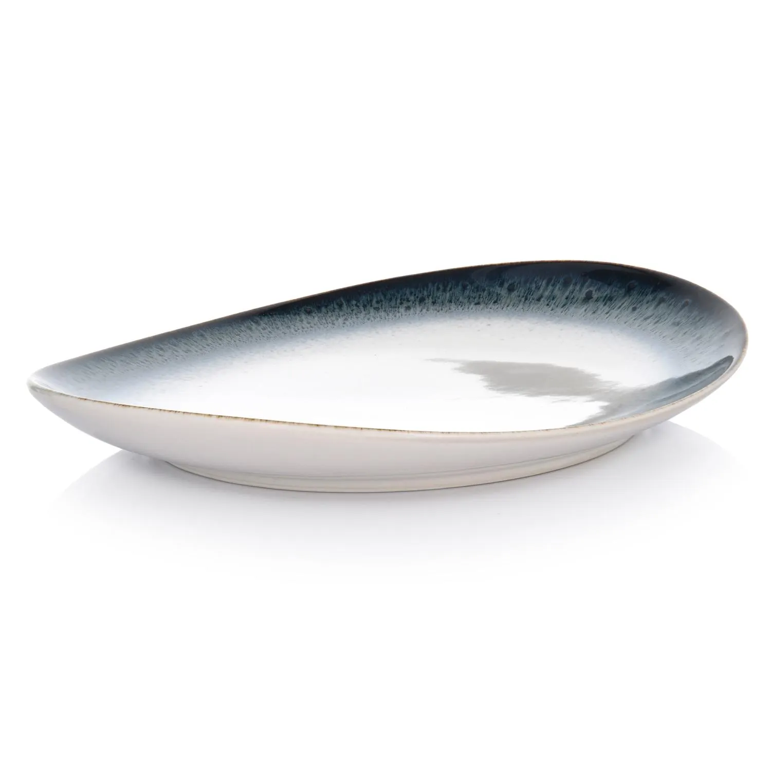 talerz, serwisowy, ceglany gradient, ceramiczny, półokrągły