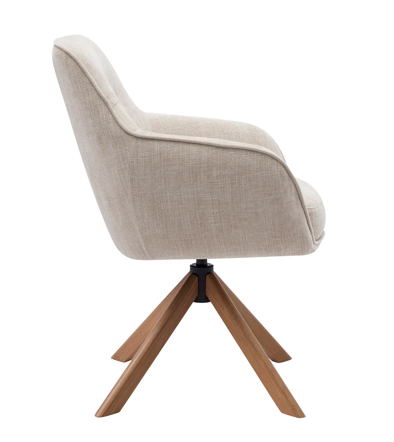 Krzesło obrotowe AVOLA z podłokietnikami - beżowy - UN_53250004