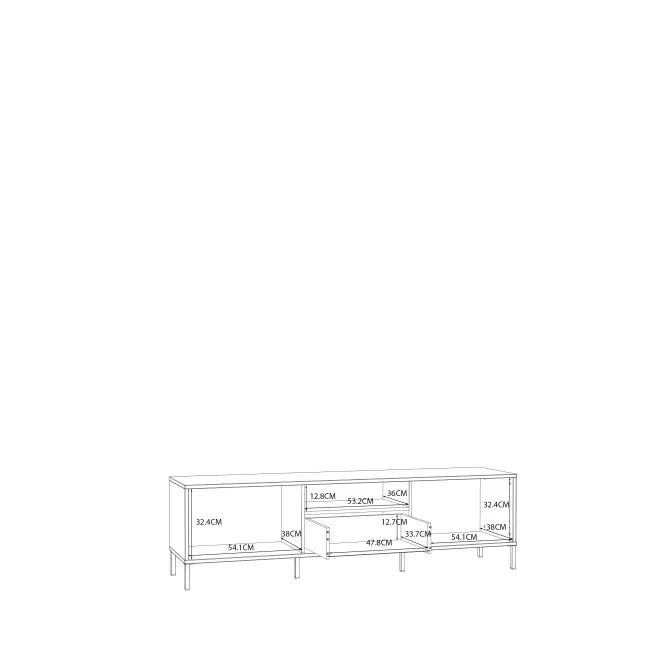 Szafka RTV 2-drzwiowa SALVATRICE z szufladą i półką - SVTT131-U60