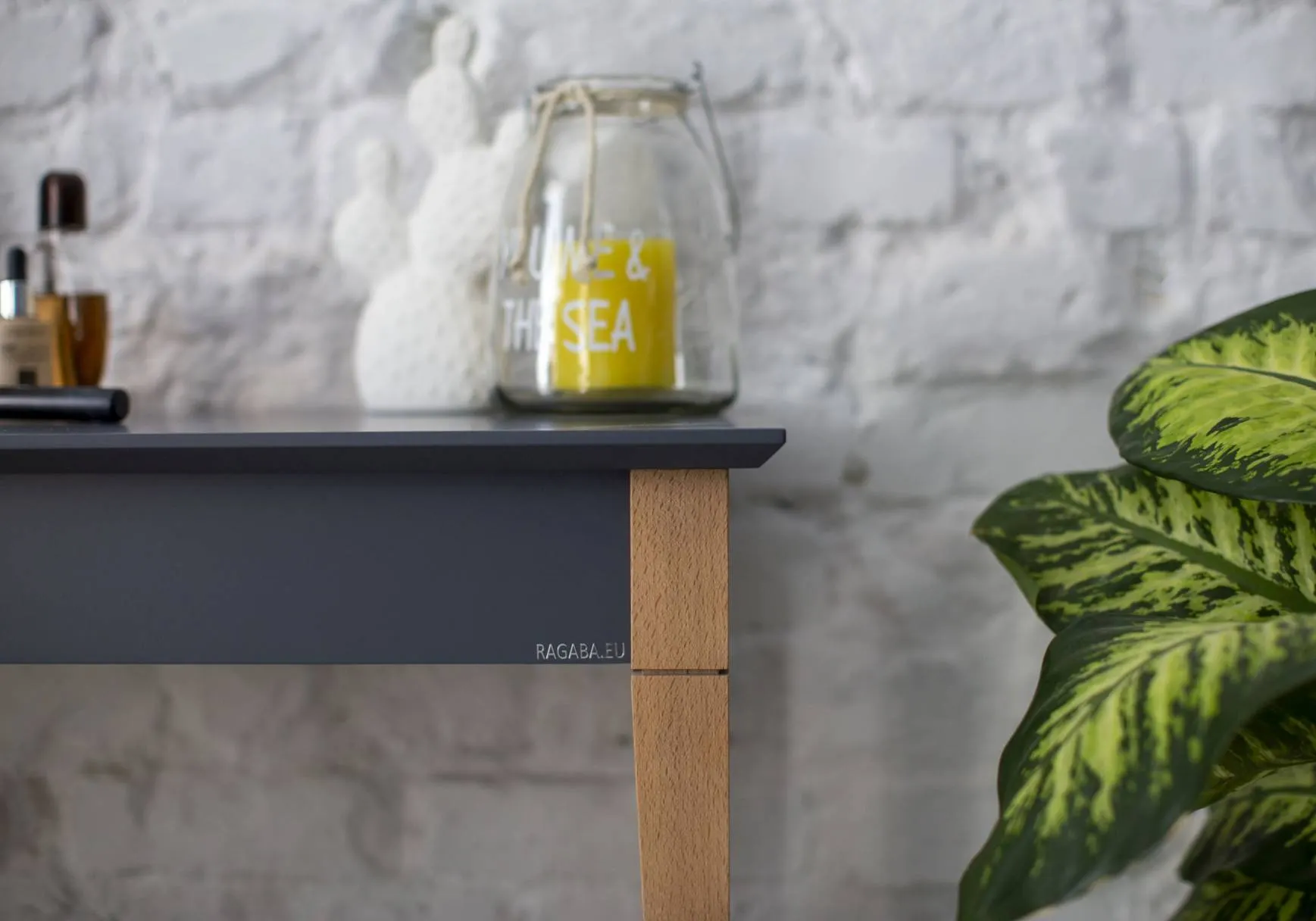 Toaletka z lustrem MIMO 105x35cm biały naturalny