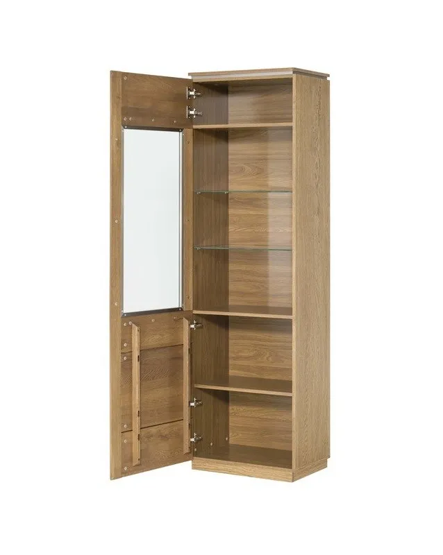 Witryna 1-drzwiowa MONTENEGRO 10 drewniana dąb rustical 198x58x42cm - TH-100-0925