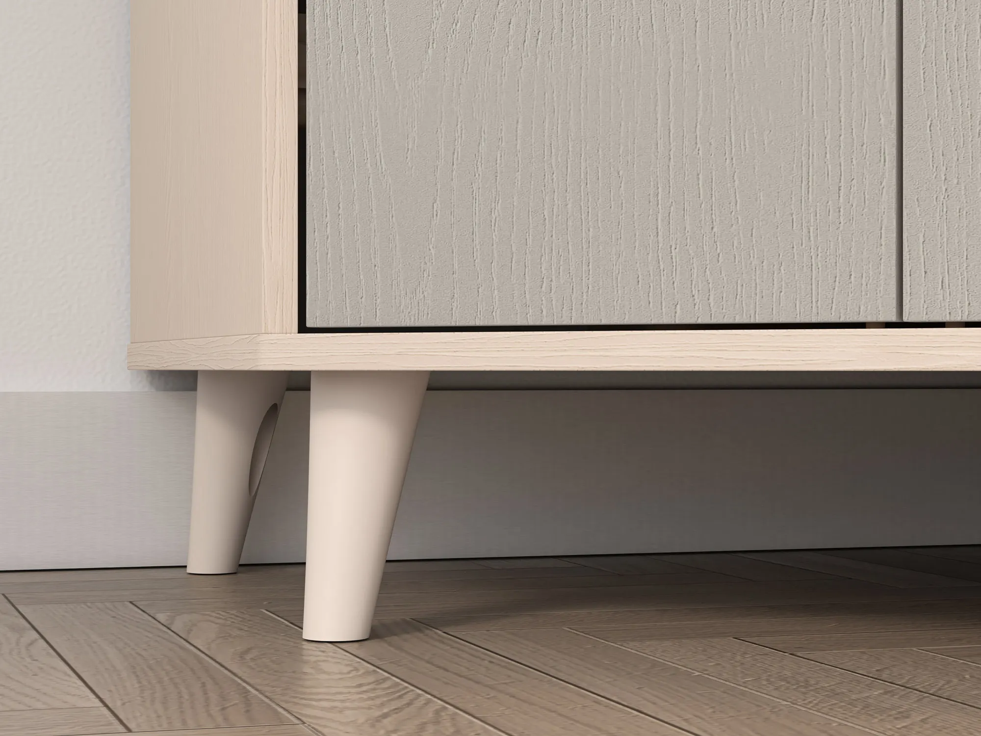 Szafa narożna 2-drzwiowa MEVEL 01 Piasek pustyni, szary pallad - 1MEVE01-002