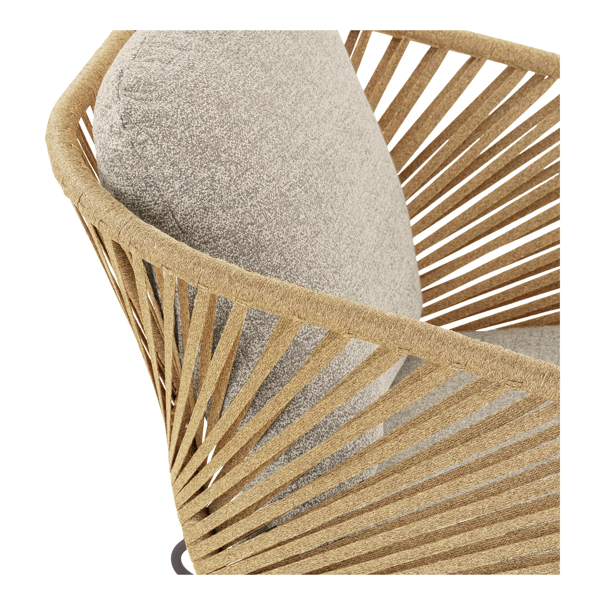 Zestaw ogrodowy NOVELLA z poduszkami sofa + 2 fotele + 2 stoliki kawowe beżowy piaskowy - 7701046