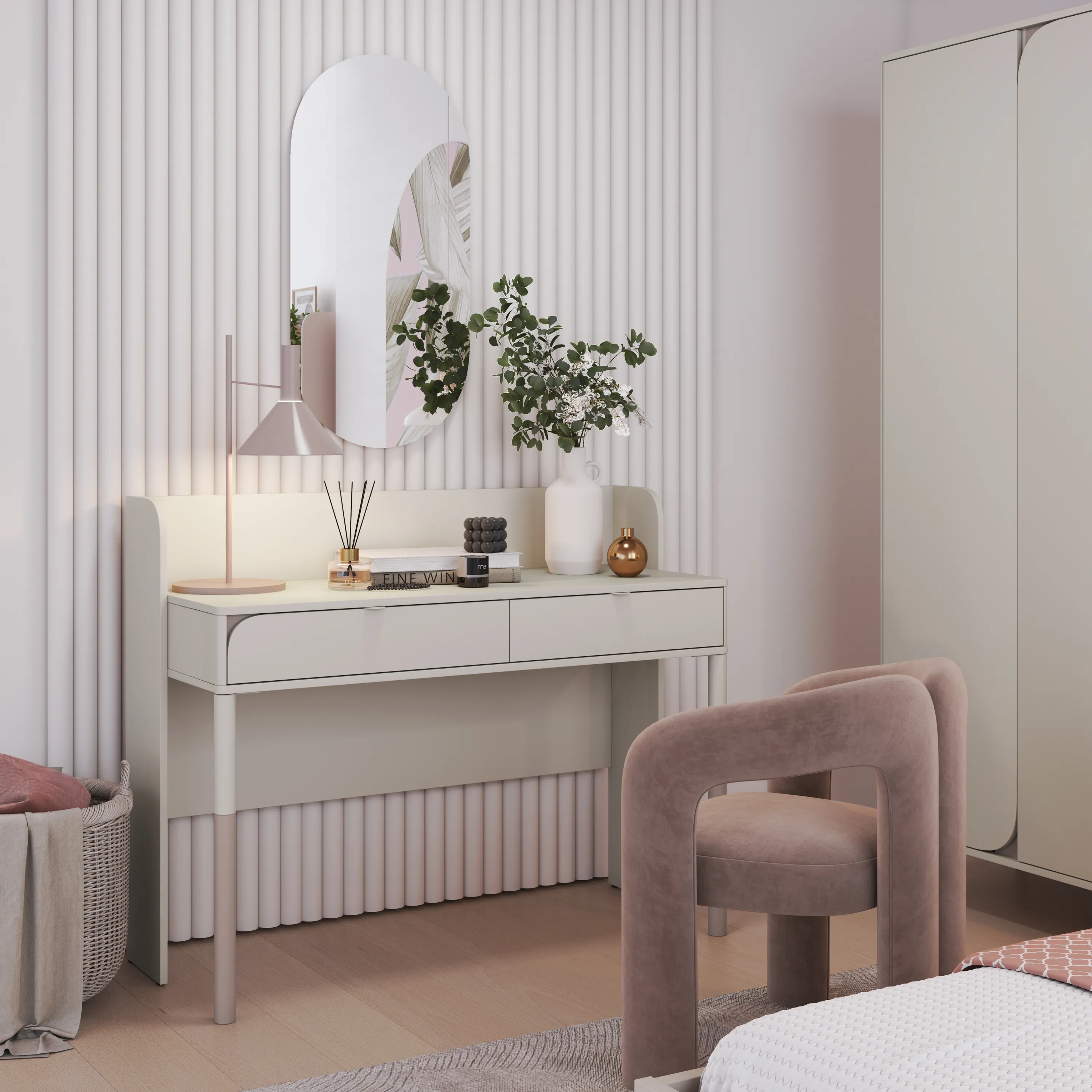 Lustro owalne Harmony HR-04 kaszmir - HR4KT