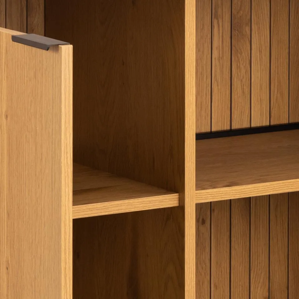 Komoda 2-drzwiowa z półkami COLIMA 160x80 dąb naturalny - H000023411