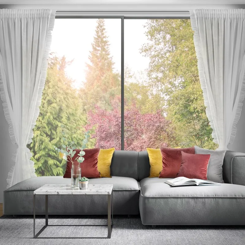 FIRANA GOTOWA KAREN NA TAŚMIE 140 X 270 CM BIAŁY — zdjęcie 9