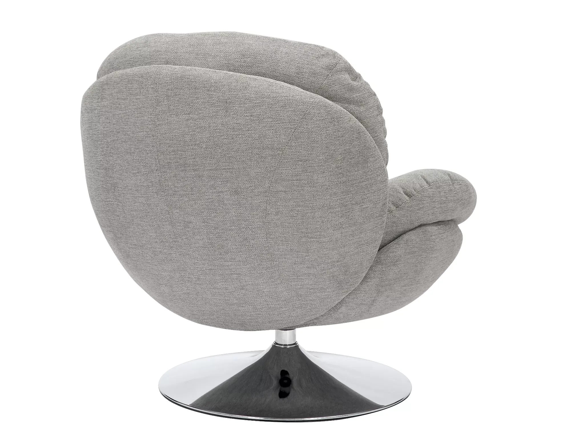 Fotel obrotowy BRIGITTE BREGO jasnoszary/chromowana noga - BRIGITTEBRSZ07