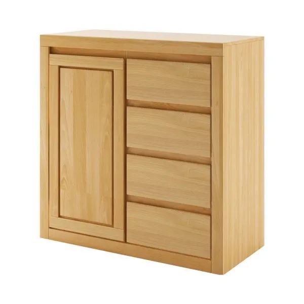 Komoda bukowa KD411 Naturalny DREWMAX — zdjęcie 3
